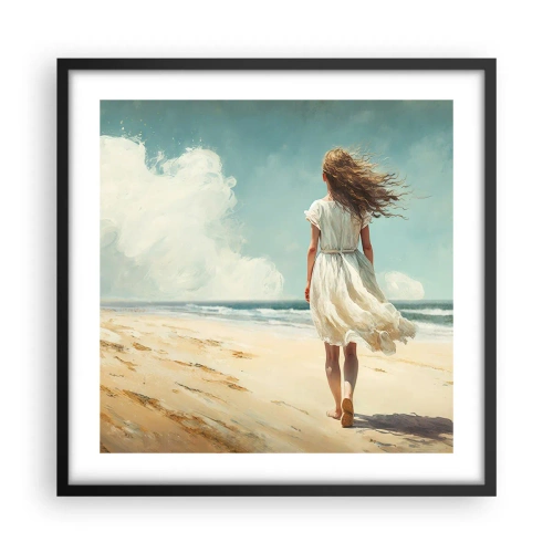 Plagát v čiernom ráme - Smerom ku slnku a vetru - 50x50 cm