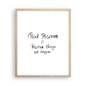 Plagát v ráme zo svetlého duba - Ako žiť? - 40x50 cm