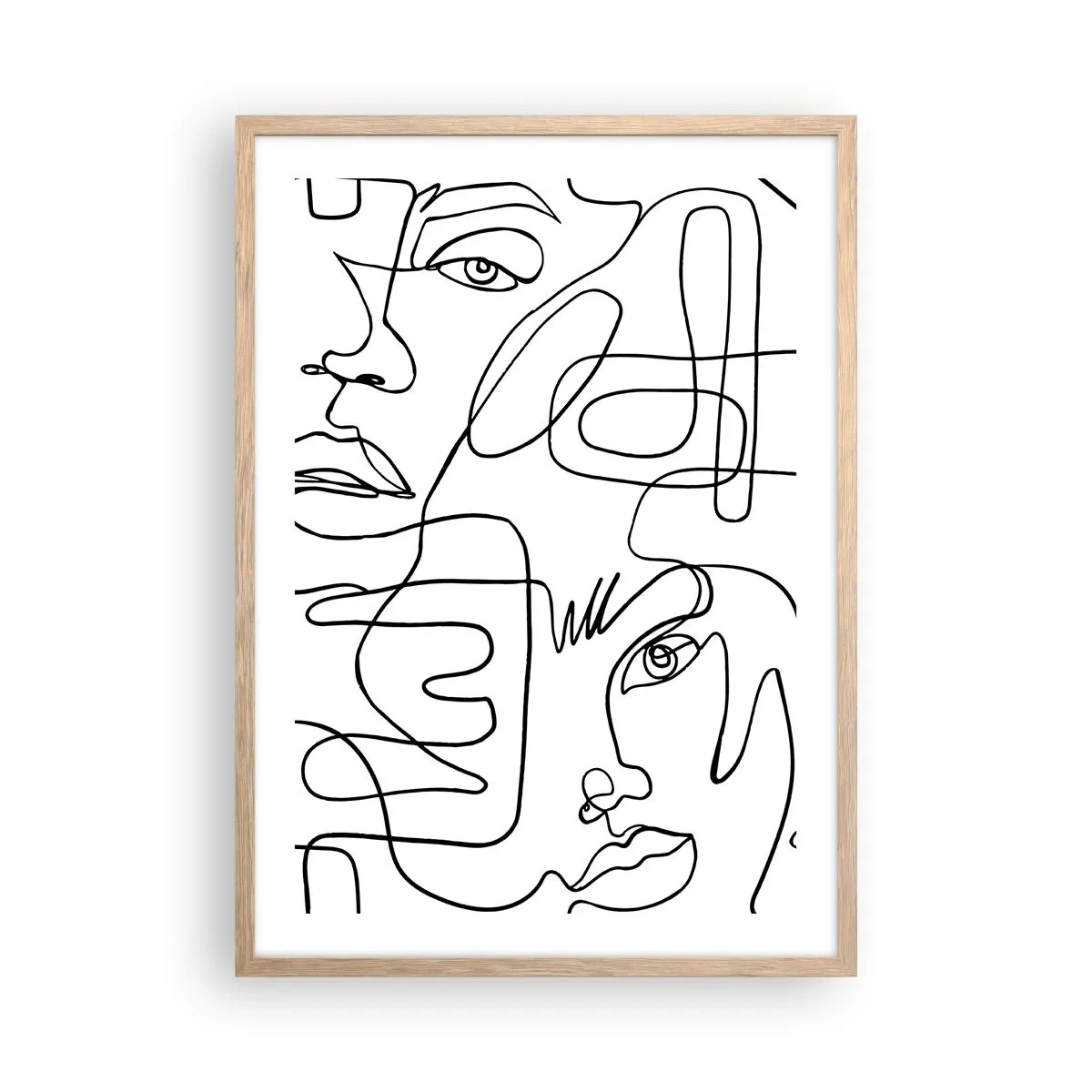 Plagát v ráme zo svetlého duba - V spletených emóciách - 50x70 cm