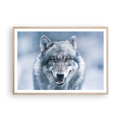 Plagát v ráme zo svetlého duba - Prijmete túto výzvu? - 100x70 cm