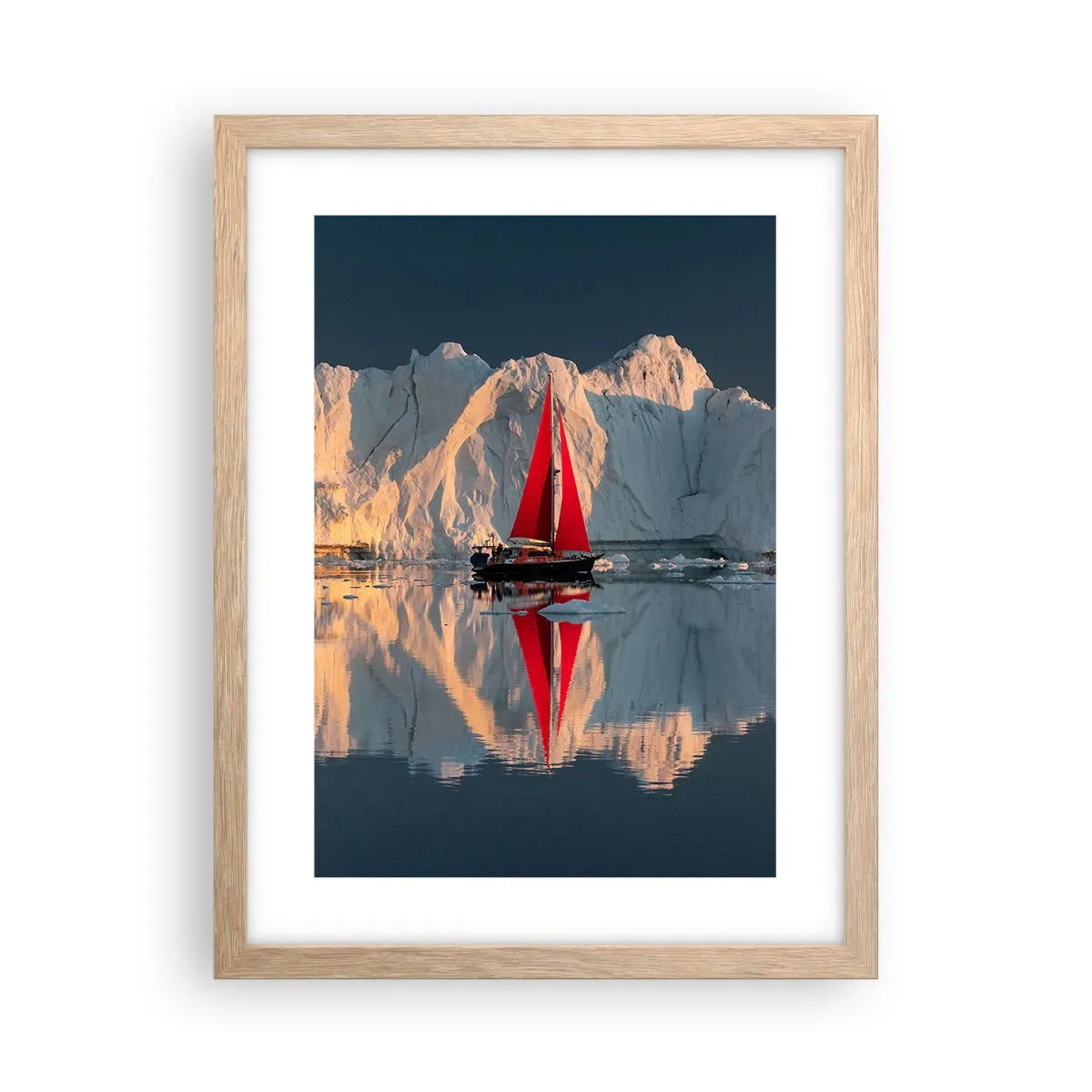 Plagát v ráme zo svetlého duba - Na okraji sveta - 30x40 cm