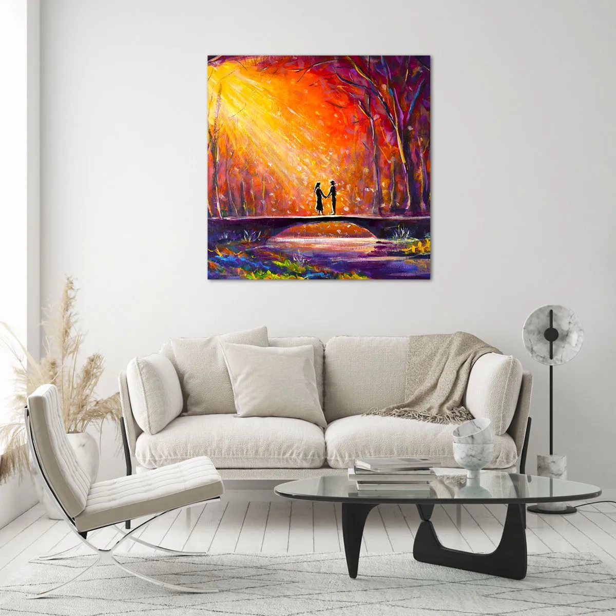 Obraz na skle - Nebo ich tiež miluje - 60x60 cm