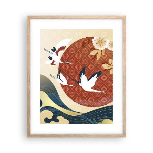 Plagát v ráme zo svetlého duba - Japonská rozprávka - 40x50 cm