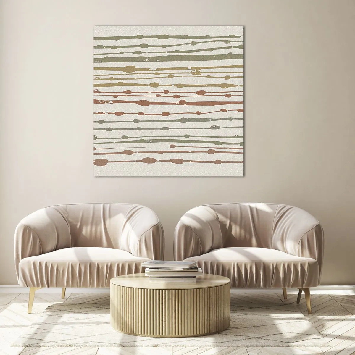 Obraz na skle - Hudobný záznam farieb - 60x60 cm