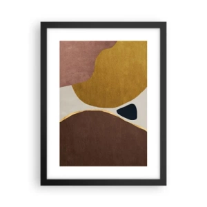 Plagát v čiernom ráme - Abstrakcia – miesto v priestore - 30x40 cm