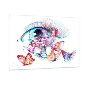 Obraz na skle - Rozprávkové kúzlo očí - 120x80 cm