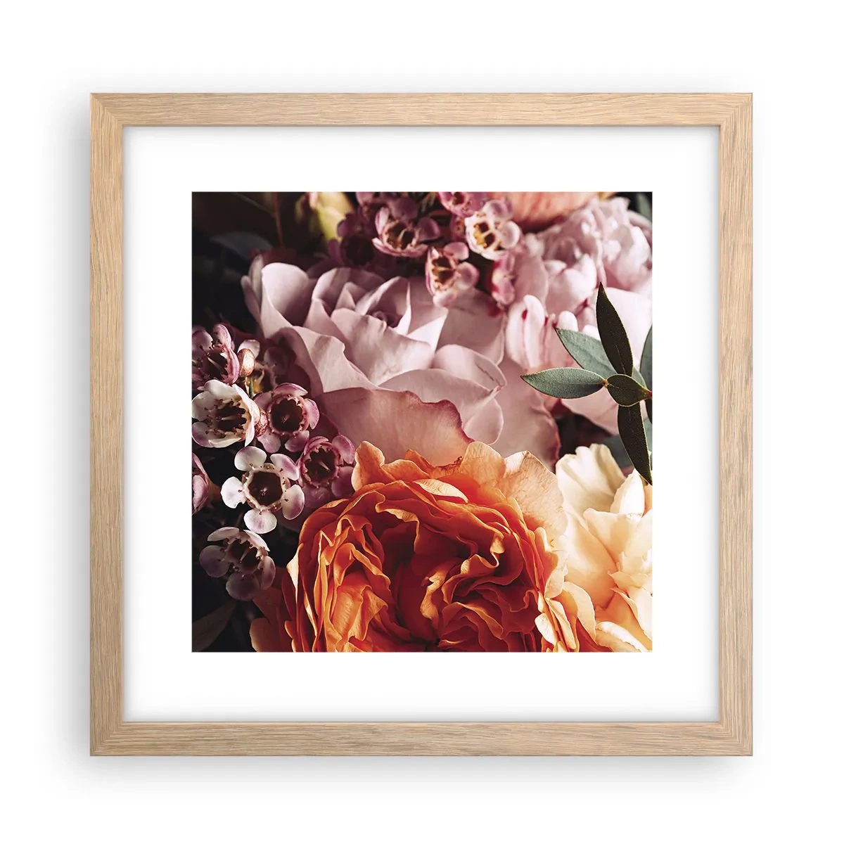 Plagát v ráme zo svetlého duba - Zabalené do krásy - 30x30 cm