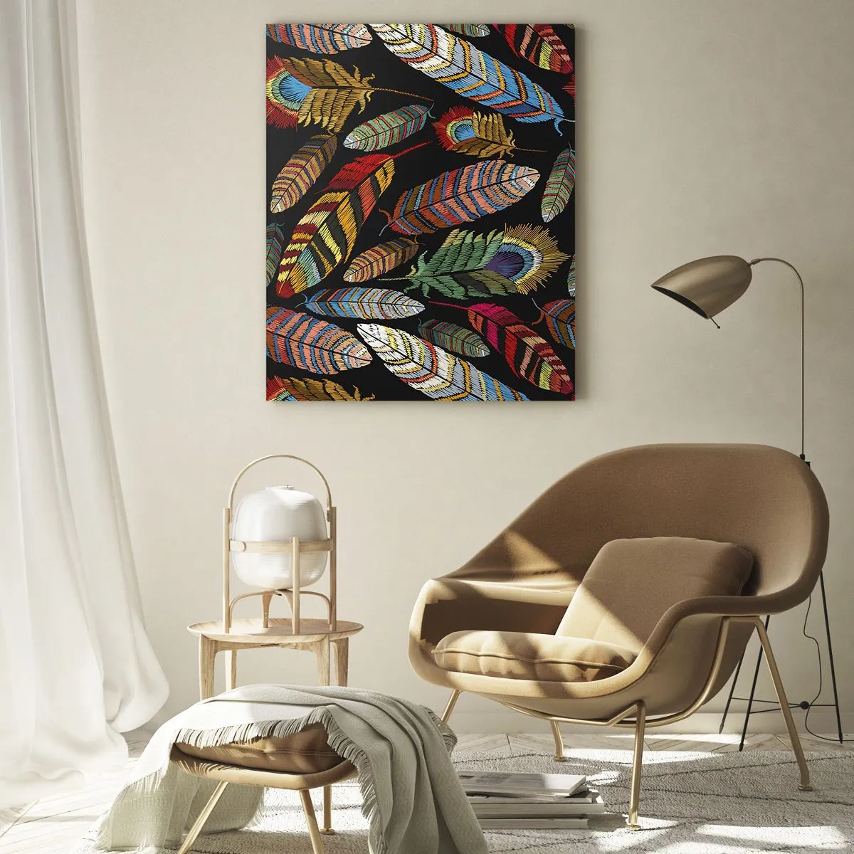 Obraz na skle - Vtáčí karneval - 50x70 cm