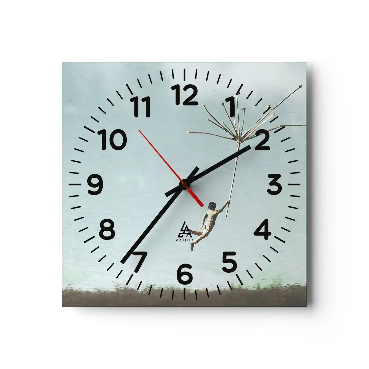 Nástenné hodiny - Lietajúca púpava - 30x30 cm