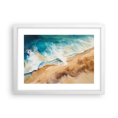 Plagát v bielom ráme - Vlna, ktorá sa vracia - 40x30 cm