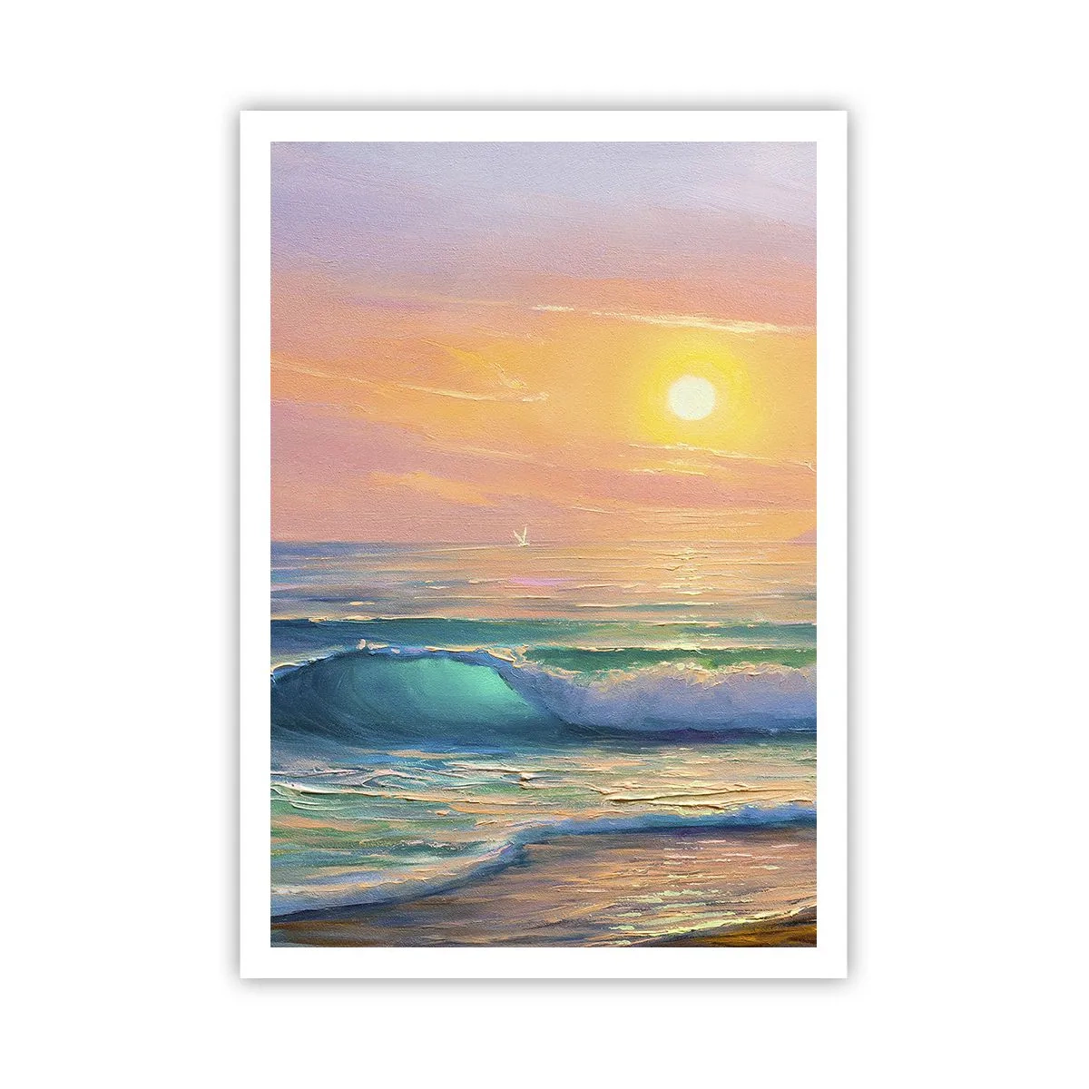 Plagát - Tyrkysová pieseň vĺn - 70x100 cm