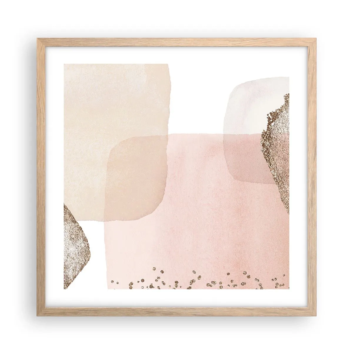 Plagát v ráme zo svetlého duba - Pohľad cez farby - 50x50 cm