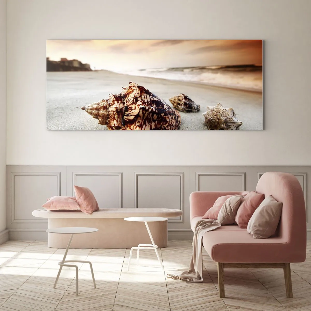 Obraz na skle - Vyhnankyne vĺn - 160x50 cm