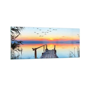 Obraz na skle - Je čas isť späť… - 100x40 cm