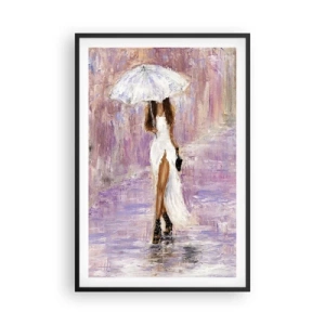 Plagát v čiernom ráme - V ľaliovom daždi - 61x91 cm
