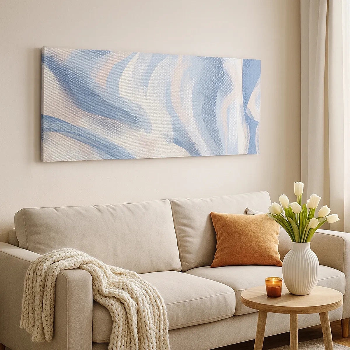 Obraz na plátne - Modré kolísanie - 30x30 cm