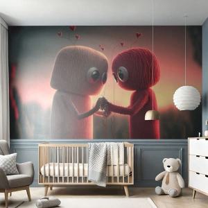Fototapeta Premium Sand - Každý môže milovať - Vlna, Detský, Láska - 200x140 cm