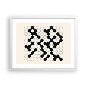 Plagát v bielom ráme - Čínska hra – variácia - 50x40 cm