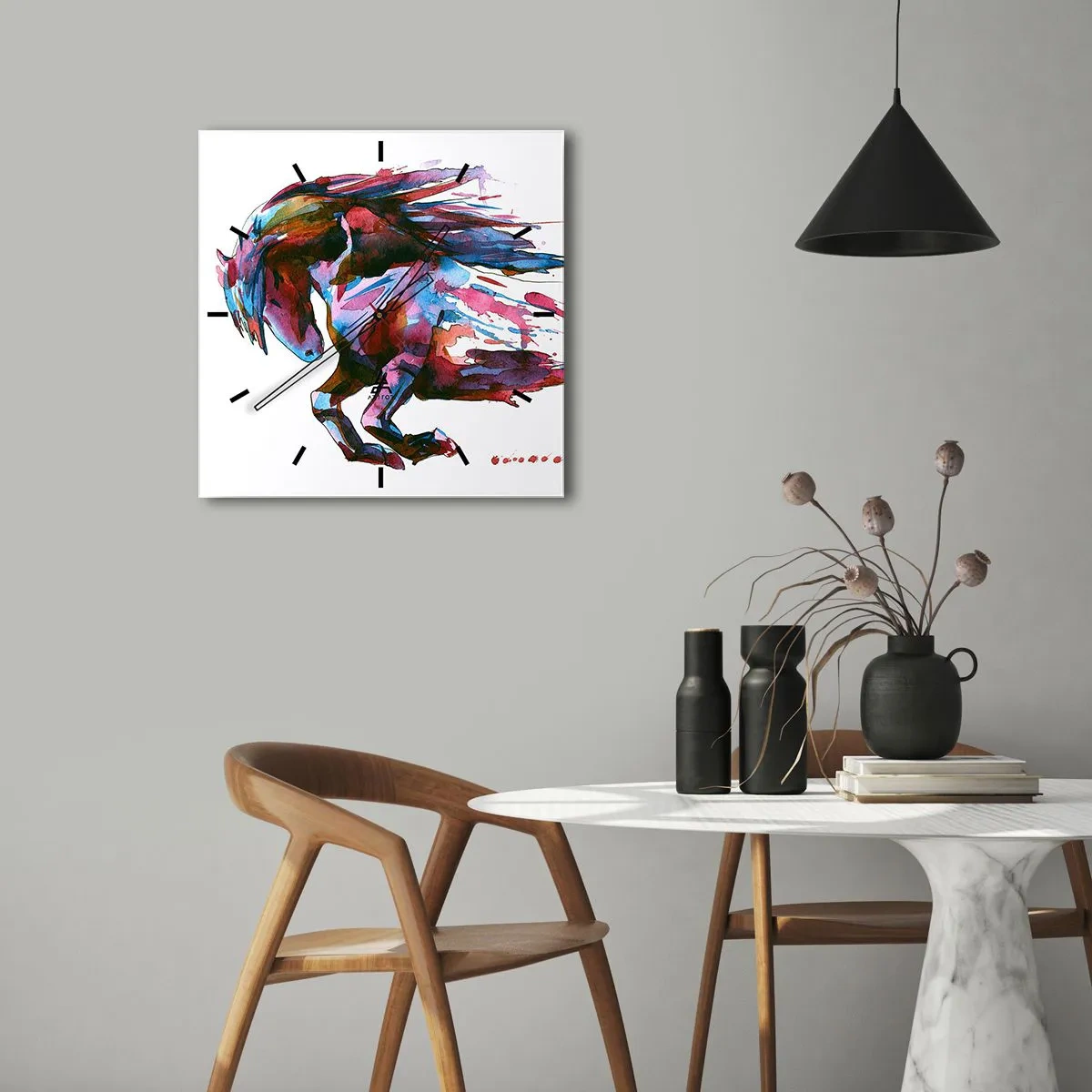 Nástenné hodiny - Nadšenie - 30x30 cm