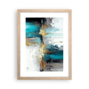 Plagát v ráme zo svetlého duba - Všetko plynie - 30x40 cm