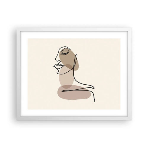 Plagát v bielom ráme - Určitá línia krásy - 50x40 cm