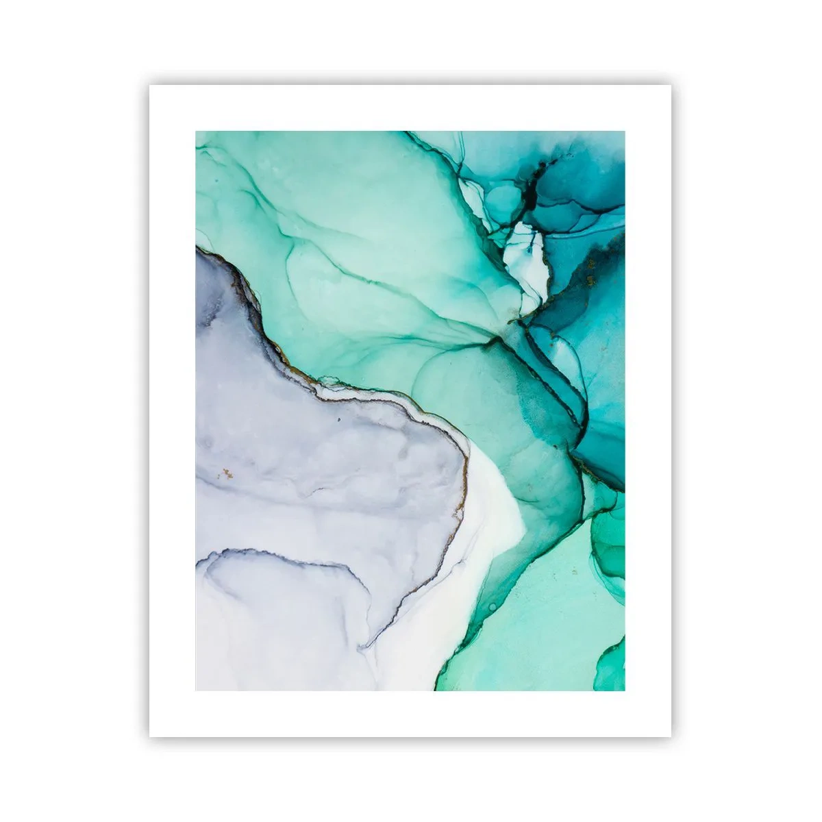 Plagát - Štúdia v tyrkysovej - 40x50 cm