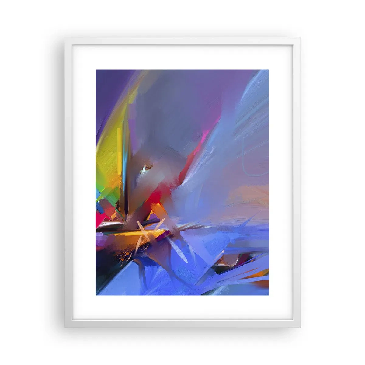 Plagát v bielom ráme - Preletela ako vták - 40x50 cm