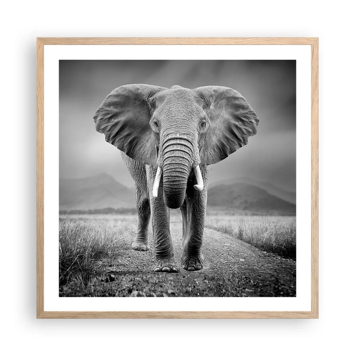 Plagát v ráme zo svetlého duba - Hostiteľ víta - 60x60 cm