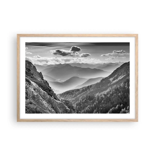 Plagát v ráme zo svetlého duba - Až k horizontu - 70x50 cm