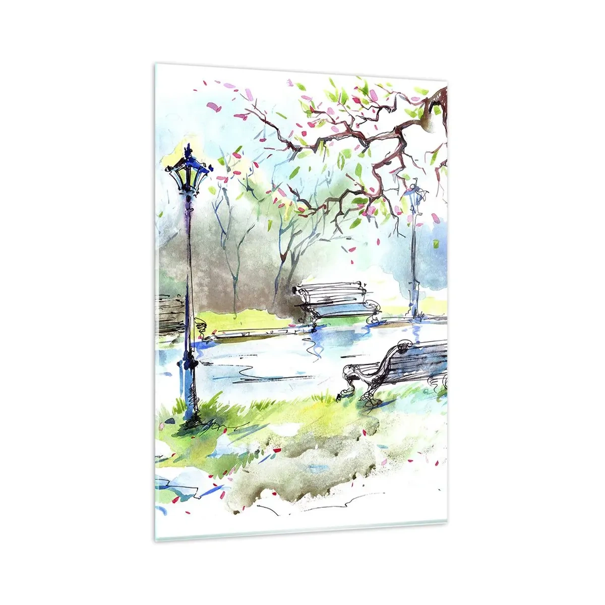 Obraz na skle - Kúzlo parkového ticha - 80x120 cm