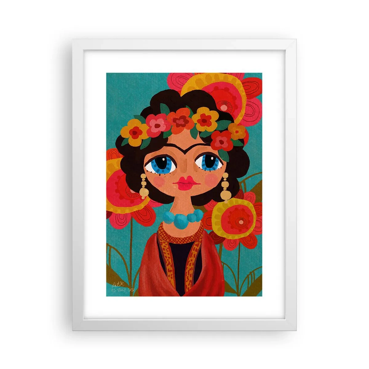 Plagát v bielom ráme - O dievčatku Makovičke - 30x40 cm