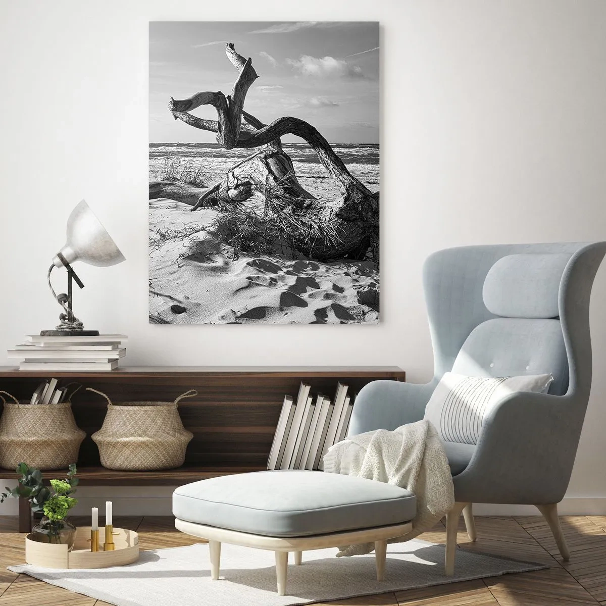 Obraz na skle - Morská socha - 50x70 cm
