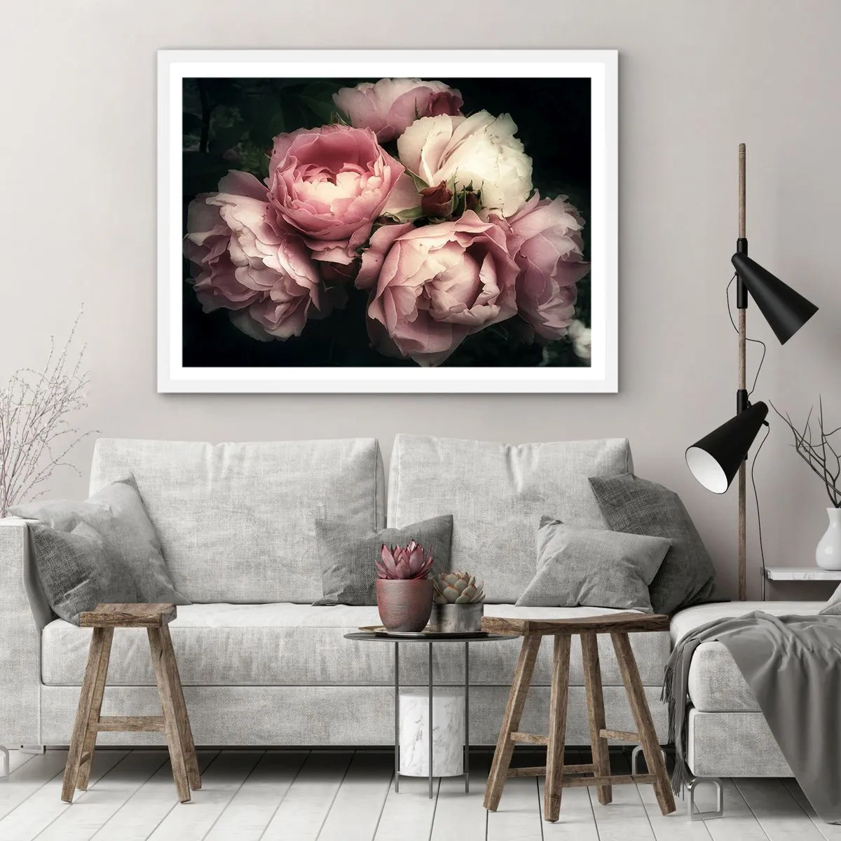 Plagát v bielom ráme - Kúzlo belle epoque - 100x70 cm