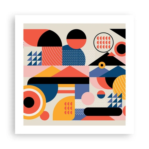 Plagát - Kompozícia: poďme sa hrať - 50x50 cm