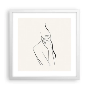 Plagát v bielom ráme - Vlna melanchólie - 40x40 cm