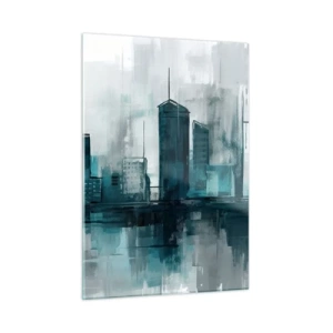 Obraz na skle - Mesto vo farbe dažďa - 50x70 cm