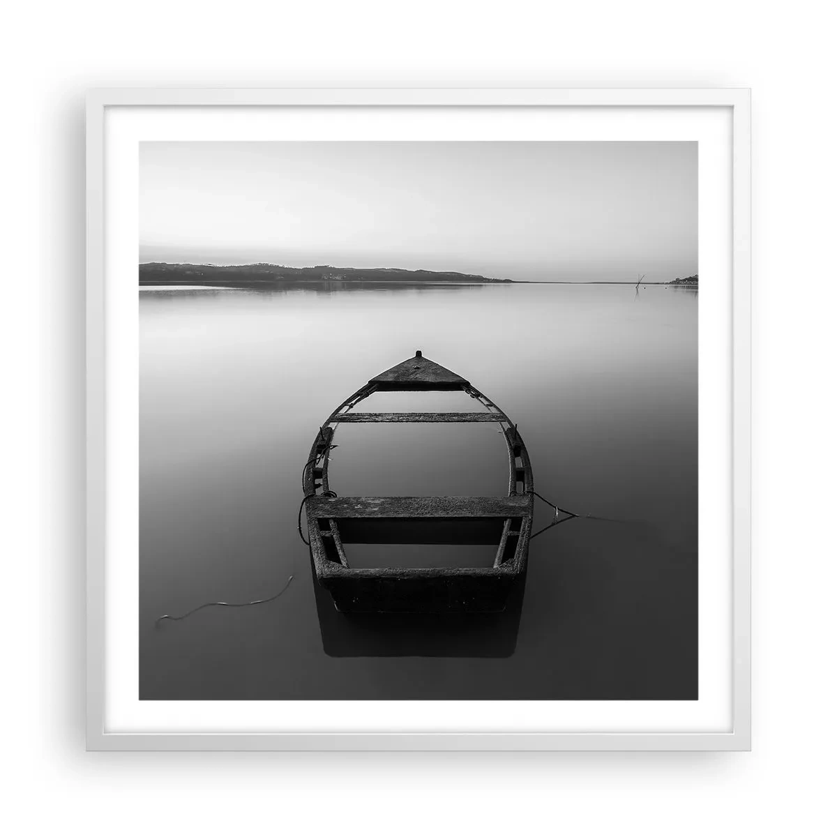 Plagát v bielom ráme - Túžba a melanchólia - 60x60 cm