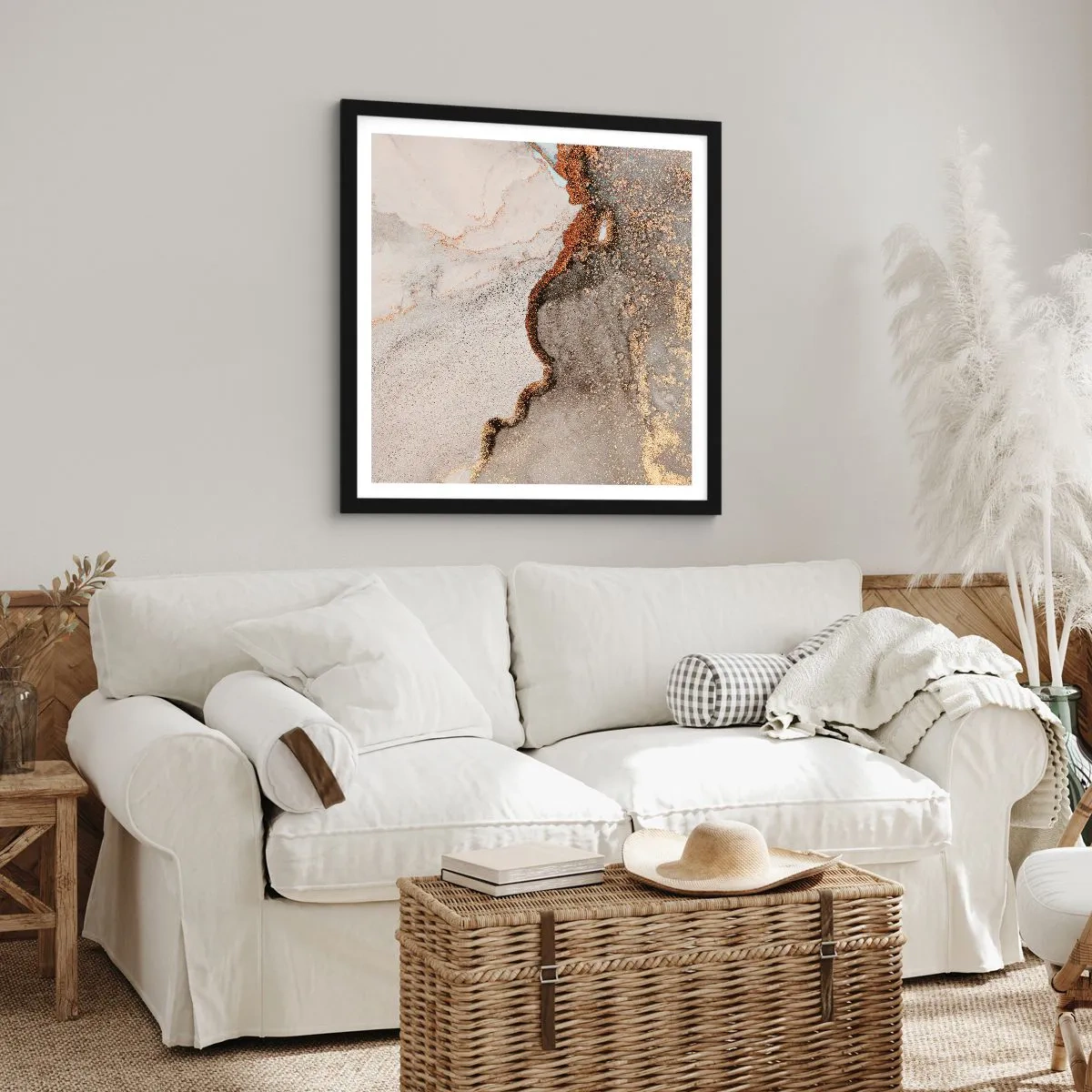 Plagát v čiernom ráme - Na hranici farieb - 60x60 cm