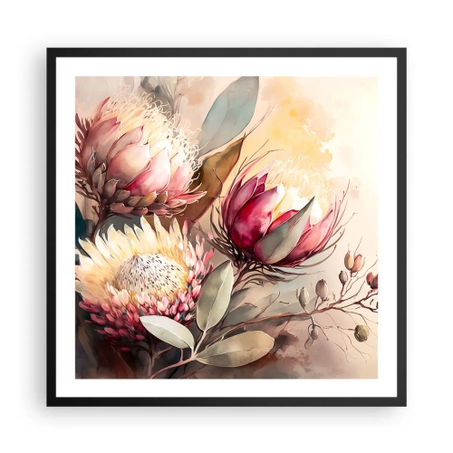 Plagát v čiernom ráme - Z profilu a en face - 60x60 cm