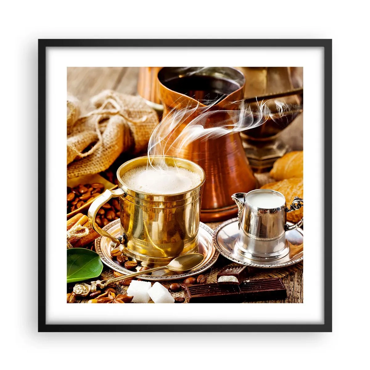 Plagát v čiernom ráme - Pekný deň prajem! - 50x50 cm