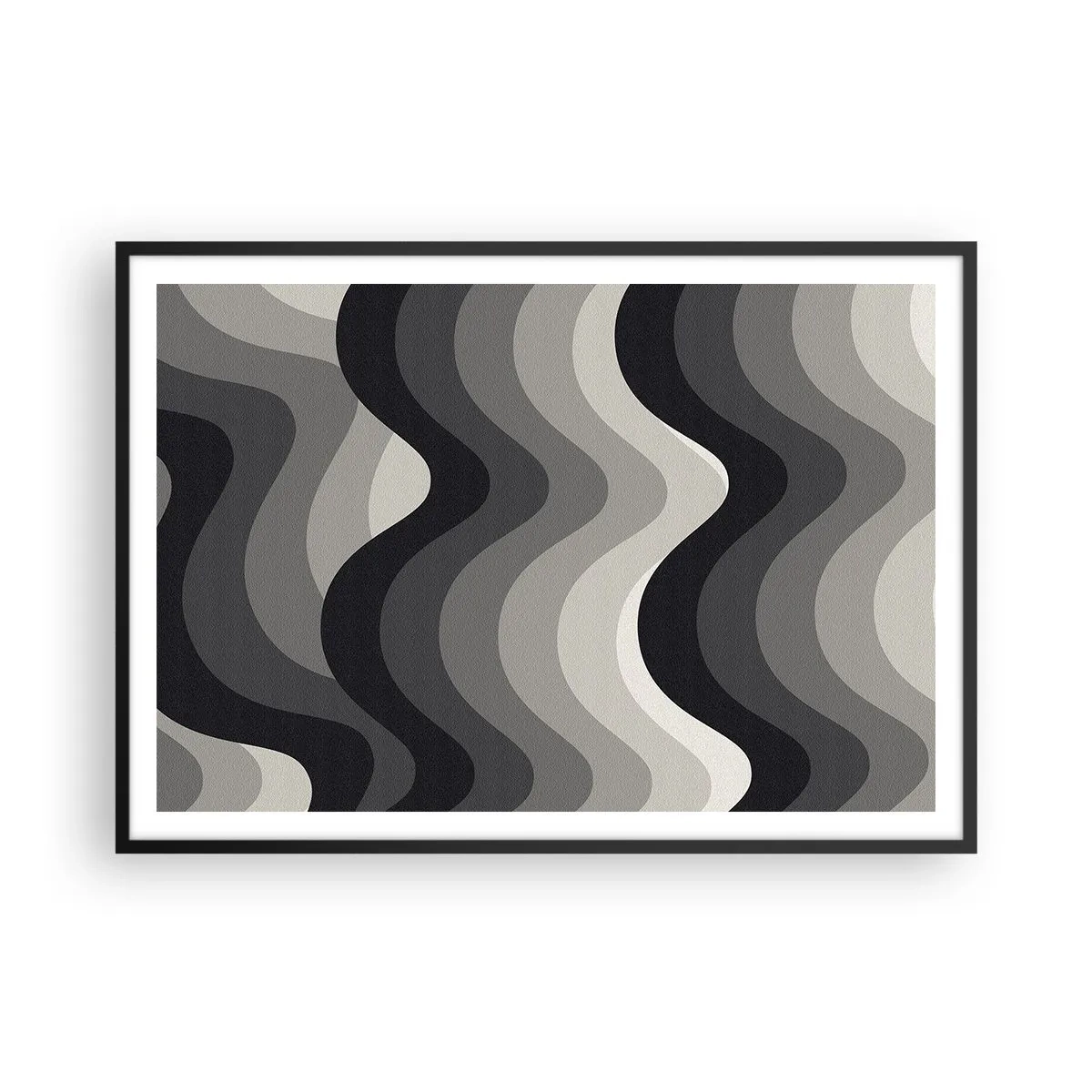 Plagát v čiernom ráme - Vlna za vlnou - 100x70 cm