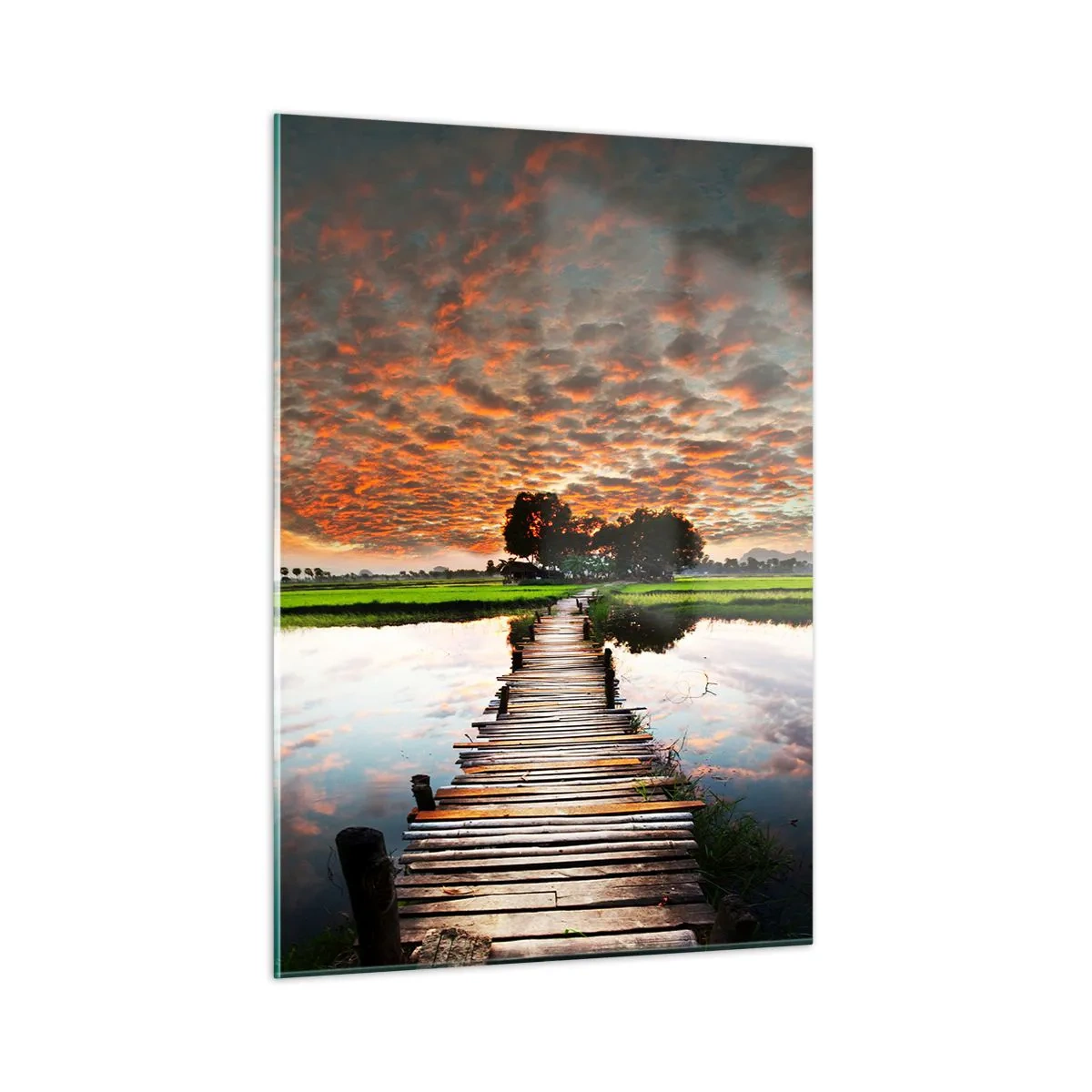 Obraz na skle - Roztiahnite ruky - dýchajte  - 50x70 cm