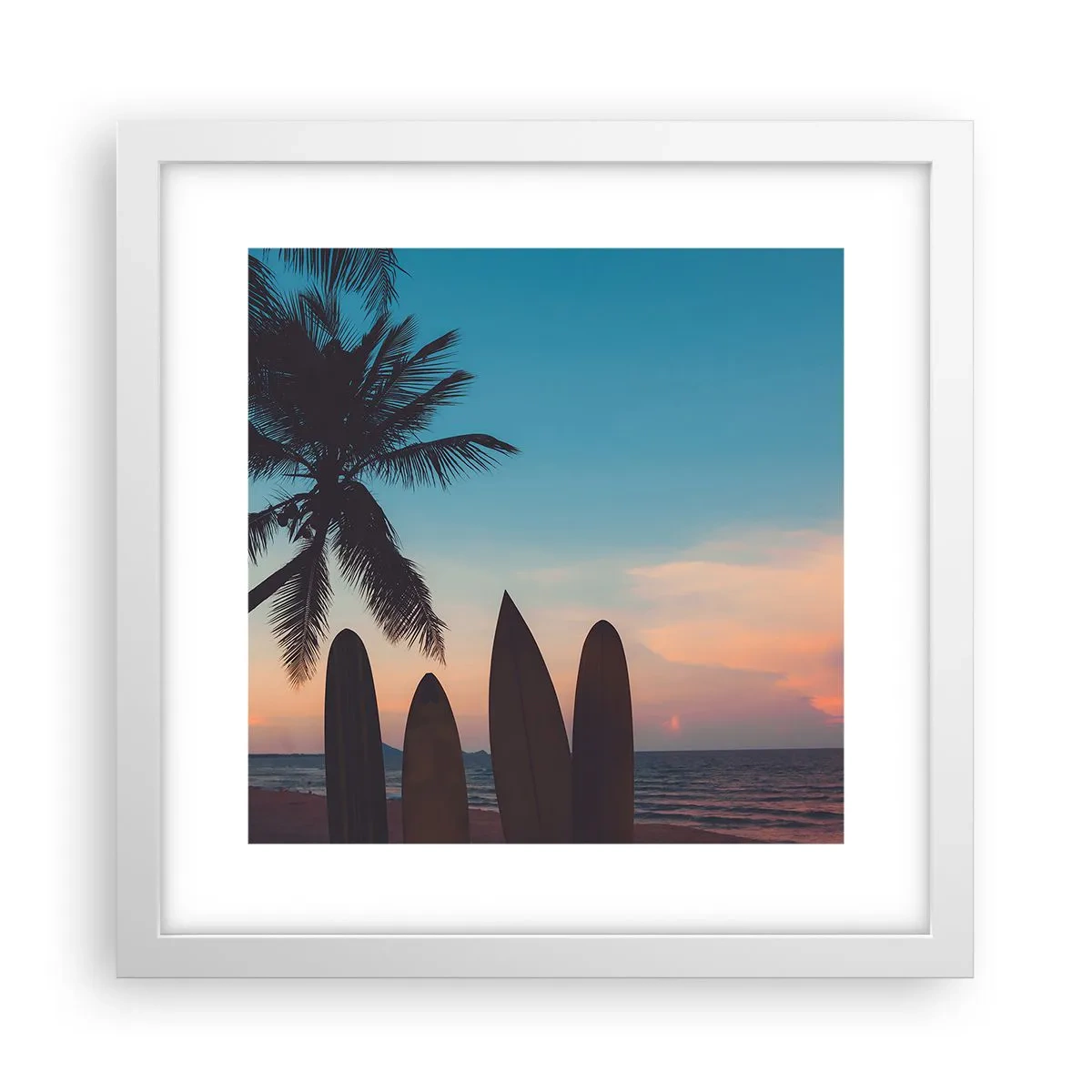 Plagát v bielom ráme - Zajtra bude tiež zábava - 30x30 cm