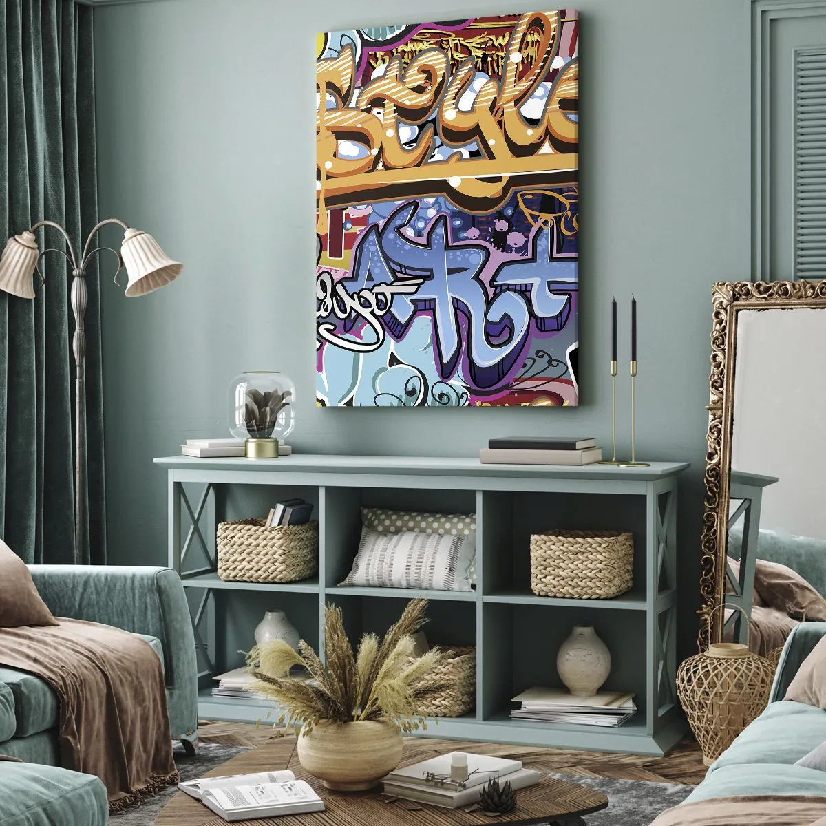 Obraz na plátne - Nástenné maľby, nástenné maľby… - 50x70 cm