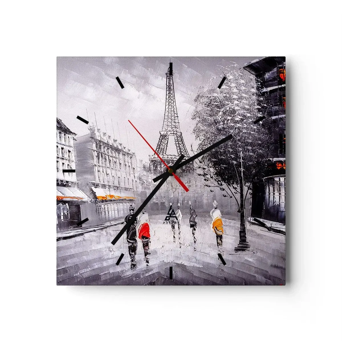 Nástenné hodiny - Parížska prechádzka - 30x30 cm