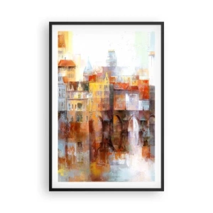 Plagát v čiernom ráme - Pod mostom je tiež krásne - 61x91 cm