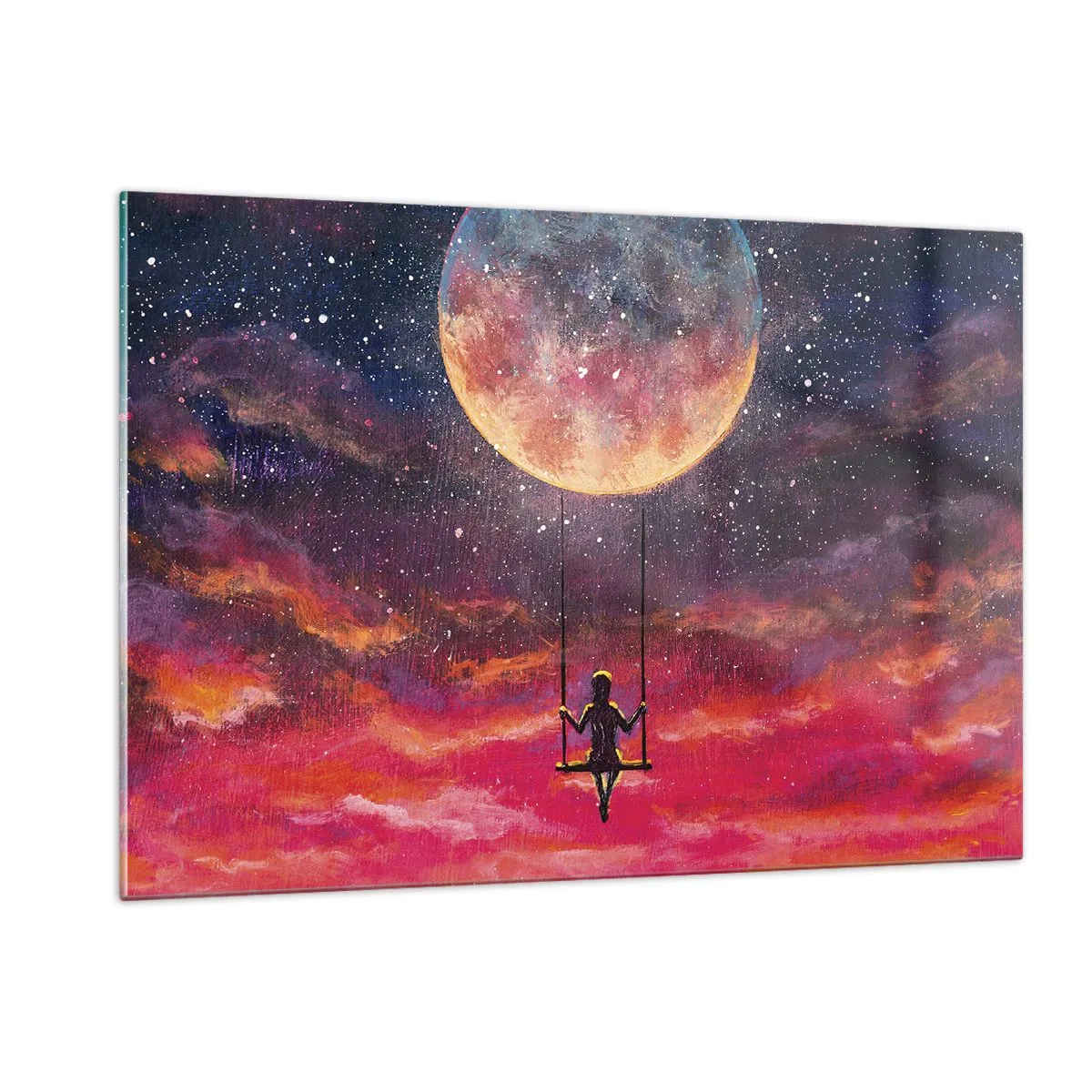 Obraz na skle - Stavať si vzdušné zámky - 120x80 cm