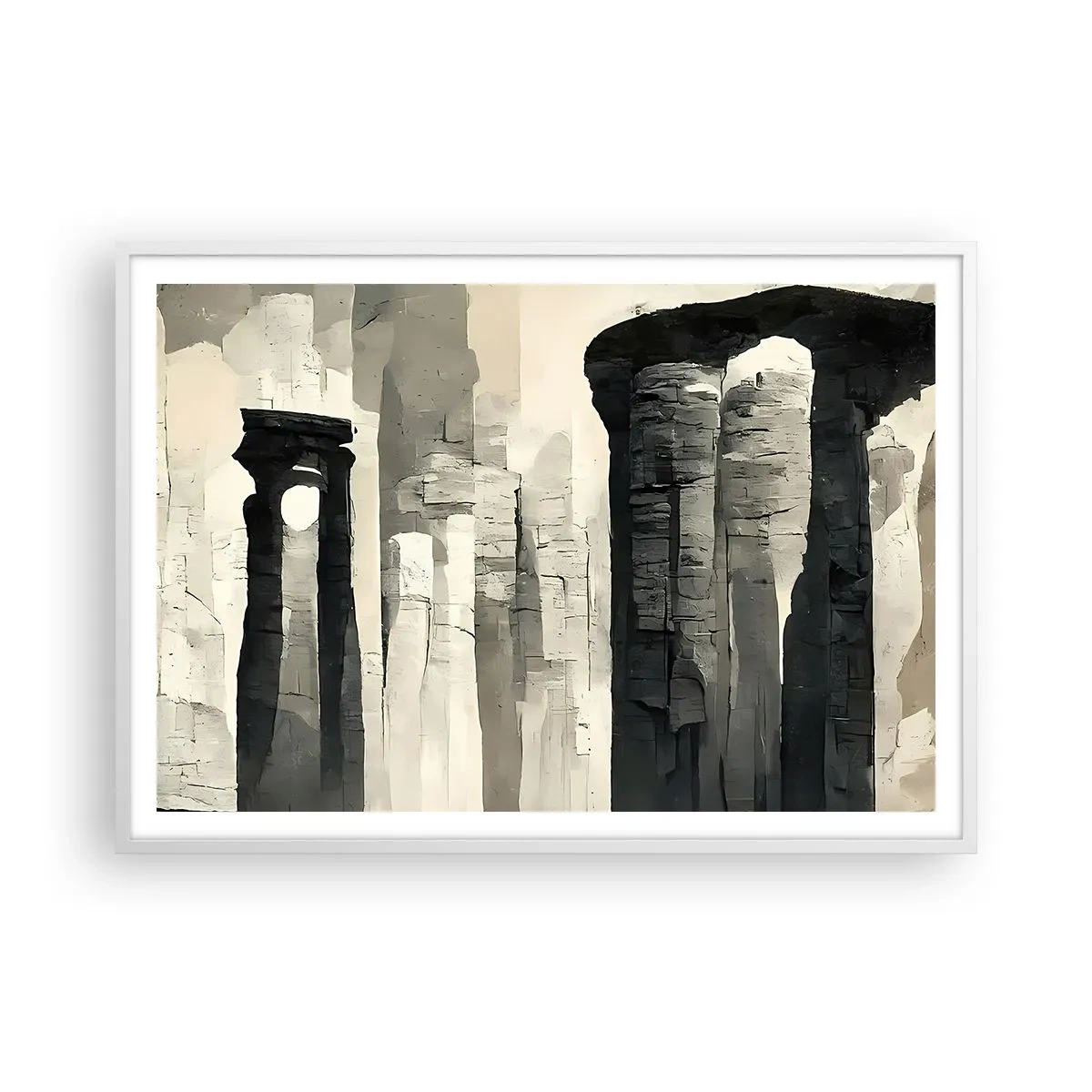 Plagát v bielom ráme - Majestátnosť starožitnosti - 100x70 cm