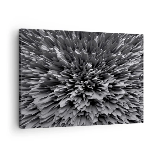 Obraz na plátne - Abstraktná štruktúra v odtieňoch sivej - 70x50cm - Ostrejšie to už nebude - Moderná nástenná dekorácia do obývacej izby a spálne ARTTOR
