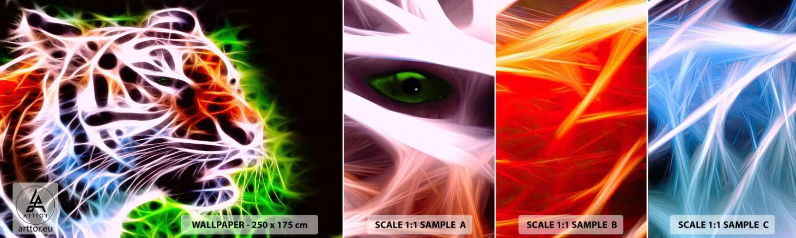 Vzorka Fototapeta Standard Eco - Nebezpečná aura - Abstrakcia, Zvieratá, Predátor - 100x30 cm